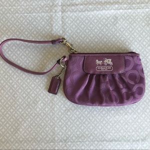 Coach Purple Wristlet